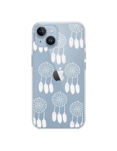 Coque iPhone 14 Attrape Rêves Blanc Dreamcatcher Mini Transparente - Petit Griffin