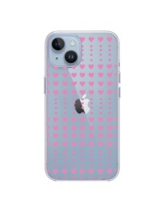 Cover iPhone 14 Cuore Heart Amore Amour Rosa Trasparente...