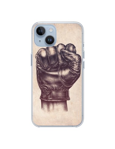 Cover iPhone 14 Fight Poing Cuir Pugno Combattimento Pelle - Lassana