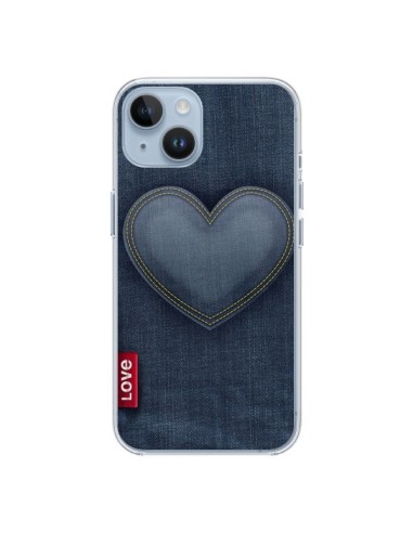Coque iPhone 14 Love Coeur en Jean - Lassana