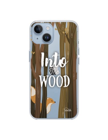 Coque iPhone 14 Into The Wild Renard Bois Transparente - Lolo Santo