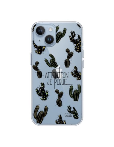 Coque iPhone 14 Cactus Je Pique Transparente - Lolo Santo