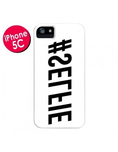 Coque Hashtag Selfie Blanc Inversé Horizontal pour iPhone 5C - Jonathan Perez