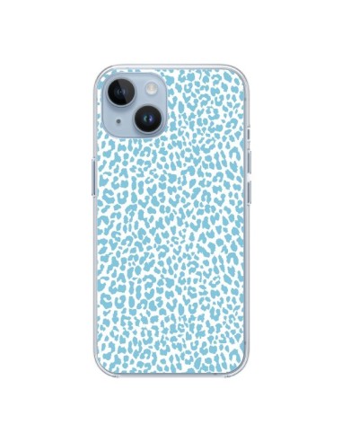 Coque iPhone 14 Leopard Turquoise - Mary Nesrala