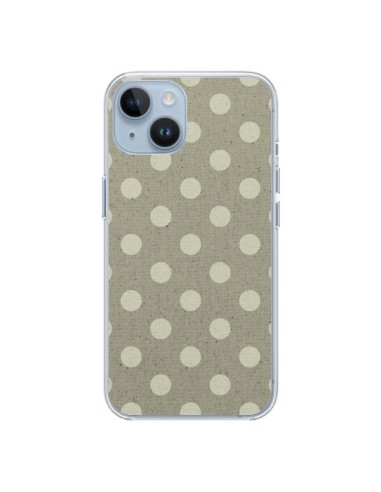 Coque iPhone 14 Pois Polka Camel - Mary Nesrala