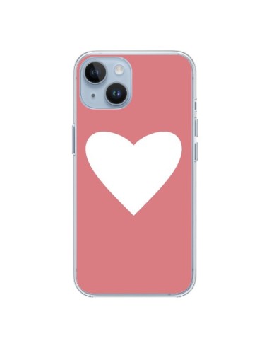 Coque iPhone 14 Coeur Corail - Mary Nesrala