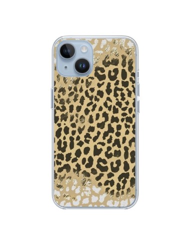 Coque iPhone 14 Leopard Golden Or Doré - Mary Nesrala