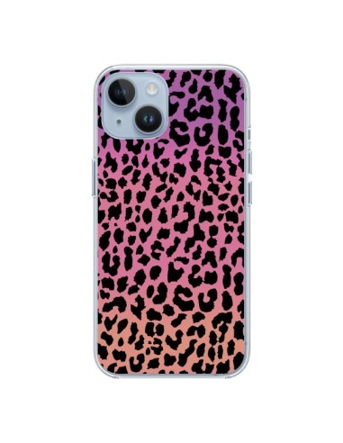Coque iPhone 14 Leopard Hot Rose Corail - Mary Nesrala