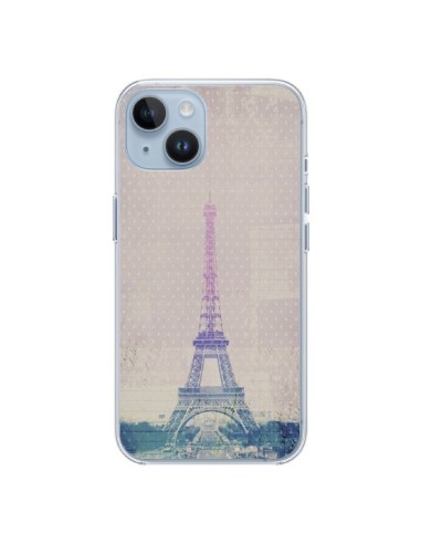 Coque iPhone 14 I love Paris Tour Eiffel - Mary Nesrala
