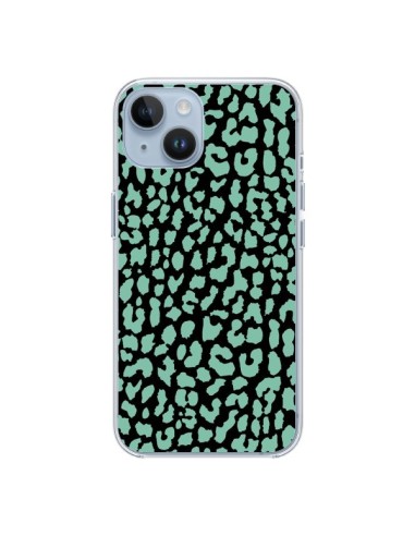 Cover iPhone 14 Leopardo Verde Menta - Mary Nesrala