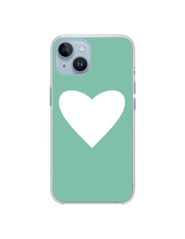 Coque iPhone 14 Coeur Mint Vert - Mary Nesrala