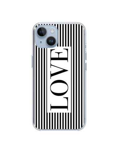 Coque iPhone 14 Love Noir et Blanc - Mary Nesrala