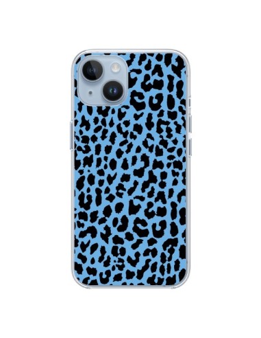 Coque iPhone 14 Leopard Bleu Neon - Mary Nesrala