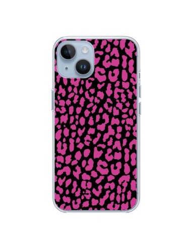 Coque iPhone 14 Leopard Rose Pink - Mary Nesrala
