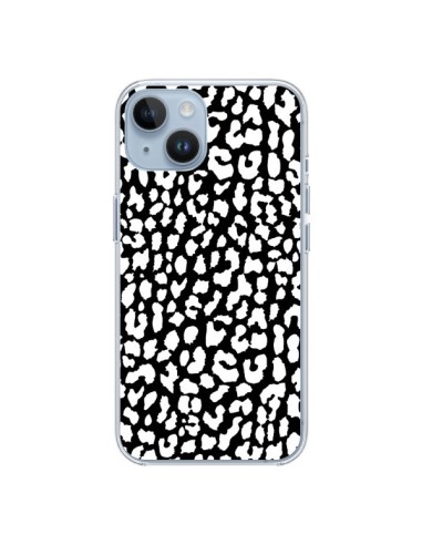 Cover iPhone 14 Leopardo Bianco e Nero - Mary Nesrala