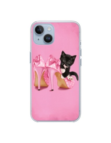 Coque iPhone 14 Chaton Chat Noir Kitten Chaussure Shoes - Maryline Cazenave
