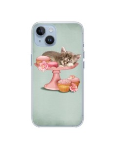 Coque iPhone 14 Chaton Chat Kitten Cookies Cupcake -...