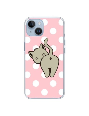 Coque iPhone 14 Chat Chaton Pois - Maryline Cazenave