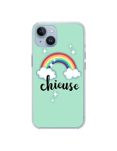 Coque iPhone 14 Chieuse Arc en Ciel - Maryline Cazenave