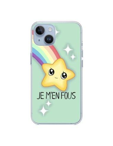 Coque iPhone 14 Etoile Je m'en fous - Maryline Cazenave