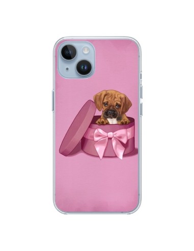 Coque iPhone 14 Chien Dog Boite Noeud Triste - Maryline Cazenave
