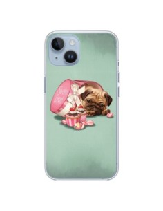 Coque iPhone 14 Chien Dog Cupcakes Gateau Bonbon Boite -...