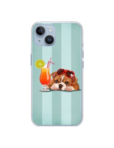 Cover iPhone 14 Cane Cocktail Occhiali Cuore - Maryline Cazenave