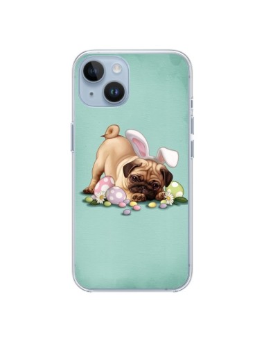 Coque iPhone 14 Chien Dog Rabbit Lapin Pâques Easter - Maryline Cazenave