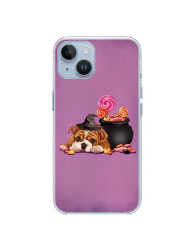 Coque iPhone 14 Chien Dog Halloween Sorciere Chaudron Bonbon - Maryline Cazenave