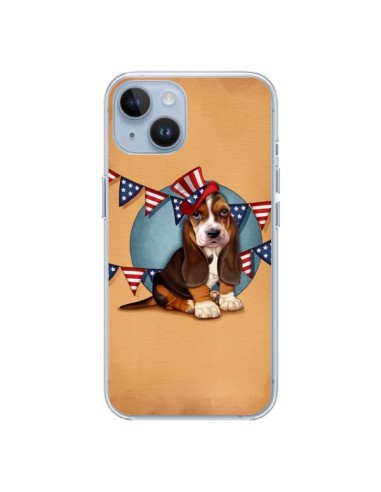 Cover iPhone 14 Cane USA Americano - Maryline Cazenave