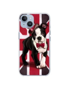 Cover iPhone 14 Cane Inglese UK British Gentleman -...