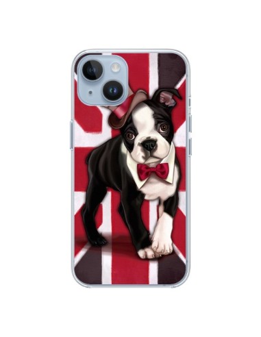 Cover iPhone 14 Cane Inglese UK British Gentleman - Maryline Cazenave