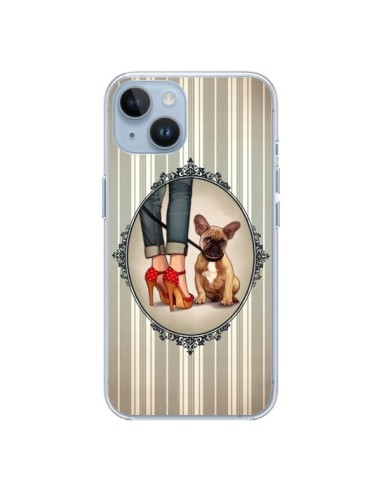 Coque iPhone 14 Lady Jambes Chien Dog - Maryline Cazenave