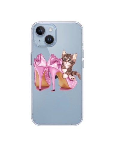 Coque iPhone 14 Chaton Chat Kitten Chaussures Shoes Transparente - Maryline Cazenave