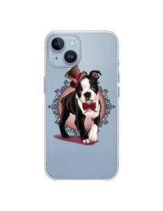 Cover iPhone 14 Cane Bulldog Dog Gentleman Papillon...