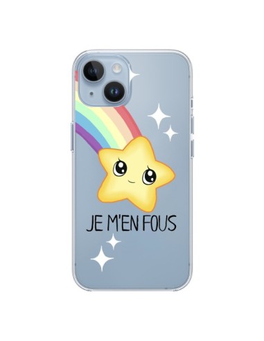 Cover iPhone 14 Stella Etoile Je M'en Fous Trasparente - Maryline Cazenave