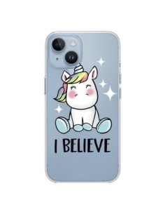 Cover iPhone 14 Unicorno I Believe Trasparente - Maryline...