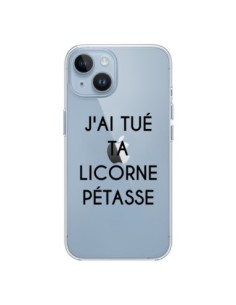 Coque iPhone 14 Tué Licorne Pétasse Transparente -...
