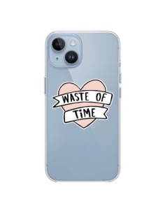 Cover iPhone 14 Waste Of Time Trasparente - Maryline...
