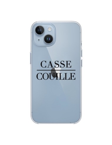 Coque iPhone 14 Casse Couille Transparente - Maryline Cazenave
