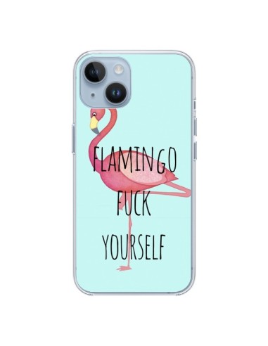Cover iPhone 14 Flamingo Fenicottero Fuck Yourself - Maryline Cazenave