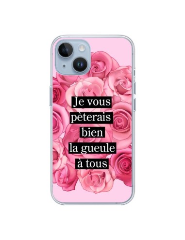 Coque iPhone 14 Je vous pèterais Fleurs - Maryline Cazenave