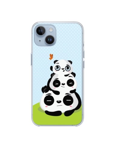 Coque iPhone 14 Panda Famille - Maria Jose Da Luz