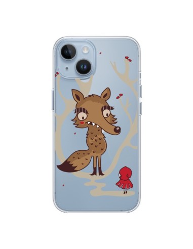 Coque iPhone 14 Le Petit Chaperon Rouge Loup Hello Big Wolf Transparente - Maria Jose Da Luz