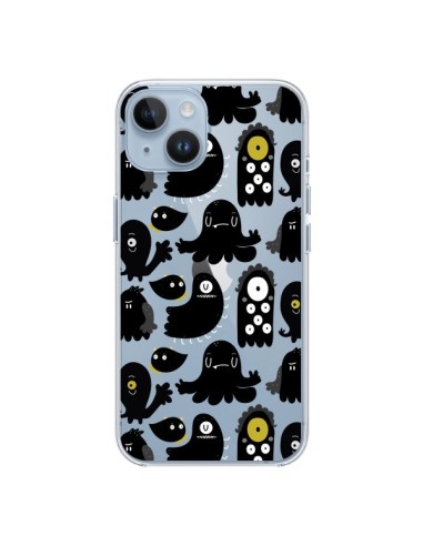 Cover iPhone 14 Monsters Pattern Mostri Trasparente - Maria Jose Da Luz