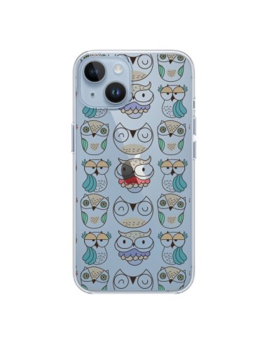 Coque iPhone 14 Chouettes Owl Hibou Transparente - Maria Jose Da Luz