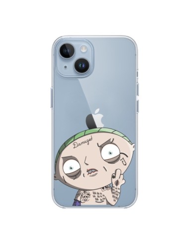 Coque iPhone 14 Stewie Joker Suicide Squad Transparente - Mikadololo