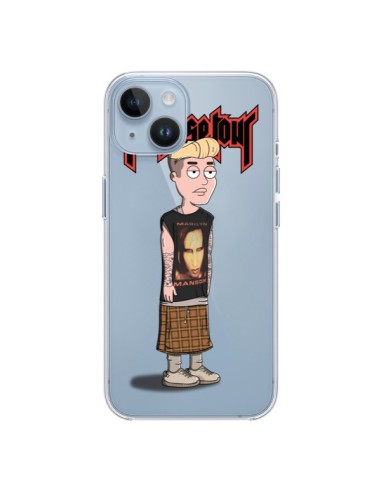 Cover iPhone 14 Bieber Marilyn Manson Fan Trasparente - Mikadololo