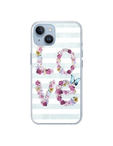 Coque iPhone 14 Love Fleurs Flower - Monica Martinez