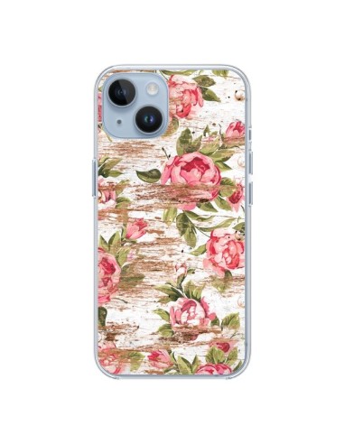 Coque iPhone 14 Eco Love Pattern Bois Fleur - Maximilian San